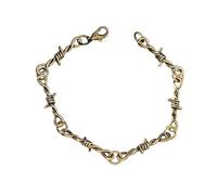 Gothic Punk Barbed Wire Thorns Chunky Brambles Couple Friendship Hip Hop Rock Cool Adjustable Bracelet men and women jewelry, 1 Piece, Alloy, no gemstone