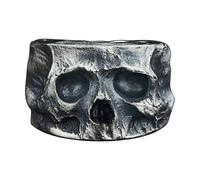 Gothic Punk Black Big Skull Ring For Men Women, Unique Vintage Muerte Skull Rings, Halloween Party Jewelry, Rock Biker, Art Skeleton Rings (10)