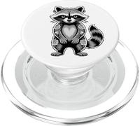 Gothic Punk Raccoon Tattoo Piercing Cool Funny Inked Animal PopSockets PopGrip for MagSafe