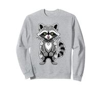 Gothic Punk Raccoon Tattoo Piercing Cool Funny Inked Animal Sweatshirt
