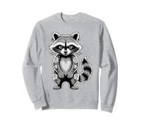 Gothic Punk Raccoon Tattoo Piercing Cool Funny Inked Animal Sweatshirt