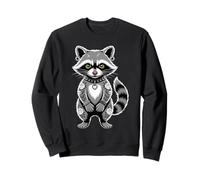 Gothic Punk Raccoon Tattoo Piercing Cool Funny Inked Animal Sweatshirt