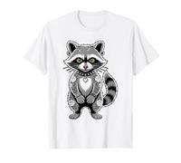 Gothic Punk Raccoon Tattoo Piercing Cool Funny Inked Animal T-Shirt