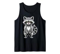 Gothic Punk Raccoon Tattoo Piercing Cool Funny Inked Animal Tank Top