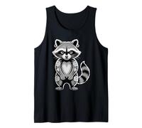 Gothic Punk Raccoon Tattoo Piercing Cool Funny Inked Animal Tank Top