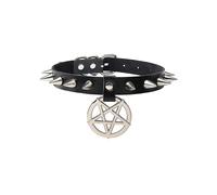 Gothic Punk Spiked Choker Necklace, Pu Leather Choker, Chirstmas New Year Jewelry Gift