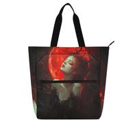 Gothic Queen Night Children's Book Tote Bag for Kids Boys Girls, Gothic Water-resistant Heavy Duty Reusable Library Book Bag Grocery Bag for College Shopping Beach Rainbow school