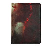 Gothic Queen Night Red Leather decorative Passport Holder Cover Vaccine Case Protector Cover Travel Passport Wallet With Vaccination Card Slot Ultra Slim, Gothic queen night red, 1 size, Gothic queen