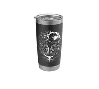 Gothic Raccoon Howling 3 Trio Full Moon Cosmic Forest Stainless Steel Insulated Tumbler
