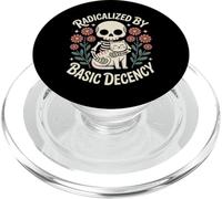 Gothic Radicalized by Basic Decency Cat Lover Skeleton Women PopSockets PopGrip for MagSafe