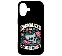 Gothic Radicalized by Basic Decency Skull Wild Flowers Women Case for iPhone 17