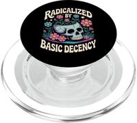 Gothic Radicalized by Basic Decency Skull Wild Flowers Women PopSockets PopGrip for MagSafe