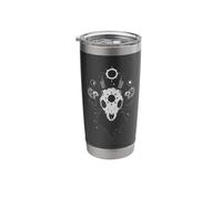 Gothic Ram Skull Occult Moon Phase Dark Art Stainless Steel Insulated Tumbler