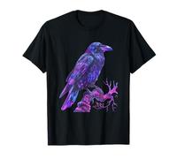 Gothic Raven Bird Crow Moon Light Night Eerie Sky Formation T-Shirt