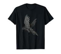Gothic Raven Bird Crow Moon Light Night Foggy Flight Vibe T-Shirt