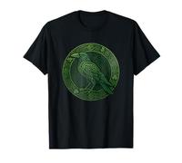 Gothic Raven Bird Crow Moon Light Night Magical Round Moon T-Shirt