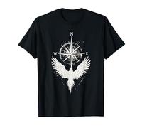 Gothic Raven Bird Crow Moon Light Night Mystic Tree Design T-Shirt