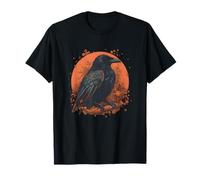 Gothic Raven Bird Crow Moon Light Night Skull Black Energy T-Shirt