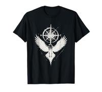 Gothic Raven Bird Crow Moon Light Night Twilight Forest T-Shirt