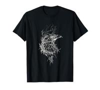 Gothic Raven Bird Crow Moon Light Night Witch Forest Concept T-Shirt
