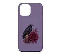 Gothic Raven Burgundy Rose Candle Dark Botanical Romance Case for iPhone 12 Pro Max