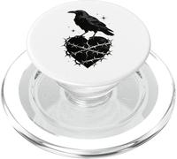 Gothic Raven Crow Heart Thorn Love Goth Day Alt Alternative PopSockets PopGrip for MagSafe