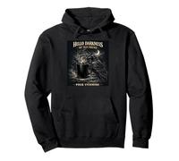 Gothic Raven Crow Hello Darkness Pour Evermore Coffee Lover Pullover Hoodie