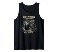 Gothic Raven Crow Hello Darkness Pour Evermore Coffee Lover Tank Top