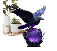 Gothic Raven Moon Light LED Night Lamp with USB, Luminous Ball, Purple Light, Creative Decorative Element, Gift for Lamp Lovers | Table, Shelf, Bedroom, Living Room, Ha