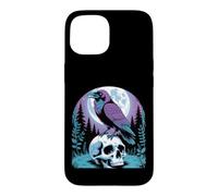 Gothic Raven On Skull By The Full Moon Case for iPhone 15