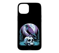 Gothic Raven On Skull By The Full Moon Case for iPhone 15 Plus
