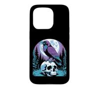 Gothic Raven On Skull By The Full Moon Case for iPhone 15 Pro