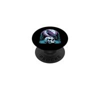 Gothic Raven On Skull By The Full Moon PopSockets Adhesive PopGrip