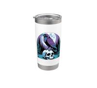 Gothic Raven On Skull By The Full Moon Stainless Steel Insulated Tumbler