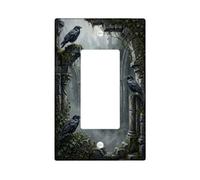 Gothic Raven Ruins Theme Ravens Single Rocker Light Switch Cover