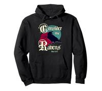 Gothic Raven Scripture Art Luke 12: 24 Christian Pullover Hoodie