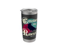 Gothic Raven Scripture Art Luke 12: 24 Christian Stainless Steel Insulated Tumbler