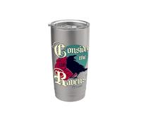 Gothic Raven Scripture Art Luke 12: 24 Christian Stainless Steel Insulated Tumbler