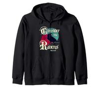Gothic Raven Scripture Art Luke 12: 24 Christian Zip Hoodie
