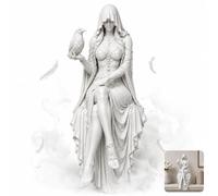 Gothic Raven Shelf Sitter Statue, Hooded Lady Reaper Figurine, Dark Academia Decor, Bookshelf Edge Sitter, Macabre Desk Decor for Literature Lovers & Bookworms (B 1Pc)