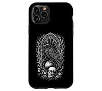 Gothic Raven Skull, Dark Fantasy Crow Art, Bird with Skull Case for iPhone 11 Pro