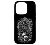 Gothic Raven Skull, Dark Fantasy Crow Art, Bird with Skull Case for iPhone 14 Pro