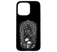 Gothic Raven Skull, Dark Fantasy Crow Art, Bird with Skull Case for iPhone 15 Pro Max