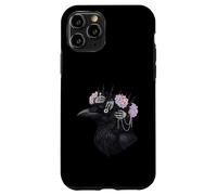 Gothic Raven Skull Hands Thorny Crown Flowers Case for iPhone 11 Pro