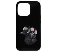 Gothic Raven Skull Hands Thorny Crown Flowers Case for iPhone 13 Pro