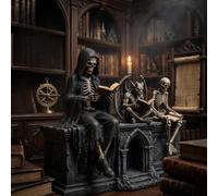 Gothic Reading Figurine Set 10cm Dark Fantasy Decor(Dark Fantasy Style B)