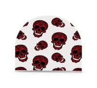 Gothic Red and Black Halloween Lace Skull Acrylic napkin holder square for outdoors, dining room freestanding top napkin dispenser home decor for party, wedding,events