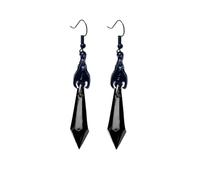 Gothic Red Crystal Bat Drop Earrings Blood Dagger Charm Halloween Earring Vampire Victorian Punk Statement Jewelry for Women Party Costume Accessory, 0, Crystal, No Gemstone