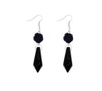 Gothic Red Crystal Bat Drop Earrings Blood Dagger Charm Halloween Earring Vampire Victorian Punk Statement Jewelry for Women Party Costume Accessory, 0, Crystal, No Gemstone