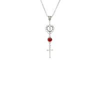 Gothic Red Moon Cross Pendant Necklace for Women Men Punk Style Victoria Necklace Halloween Mystic Witch Jewelry Gift Accessorie, Adjustable, Zinc, No Gemstone